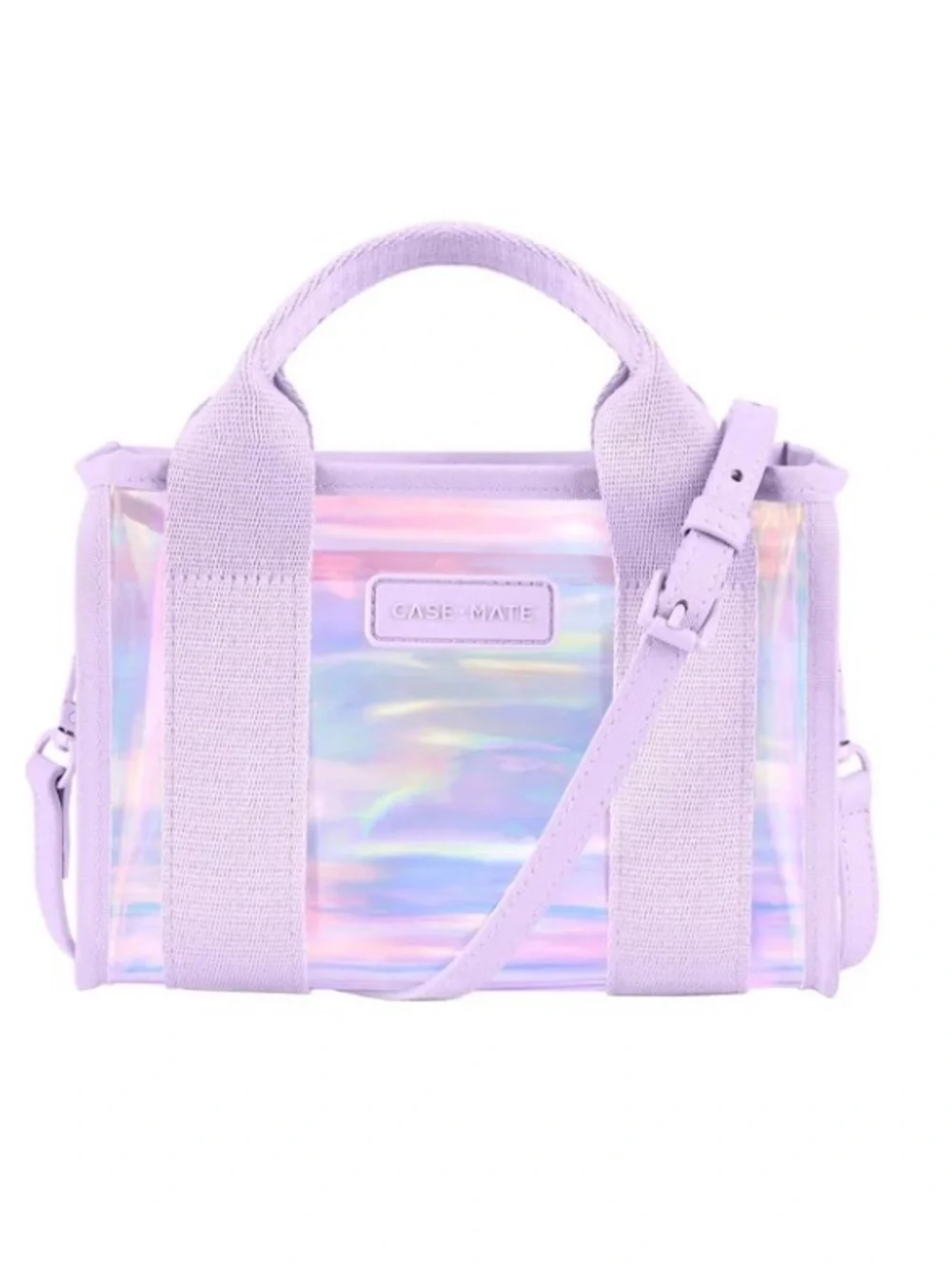 NWT Case-Mate Lavender Iridescent Crossbody Tote with shoulder strap. - Picture 1 of 3